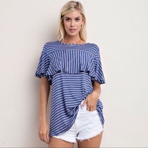 Blue striped top  